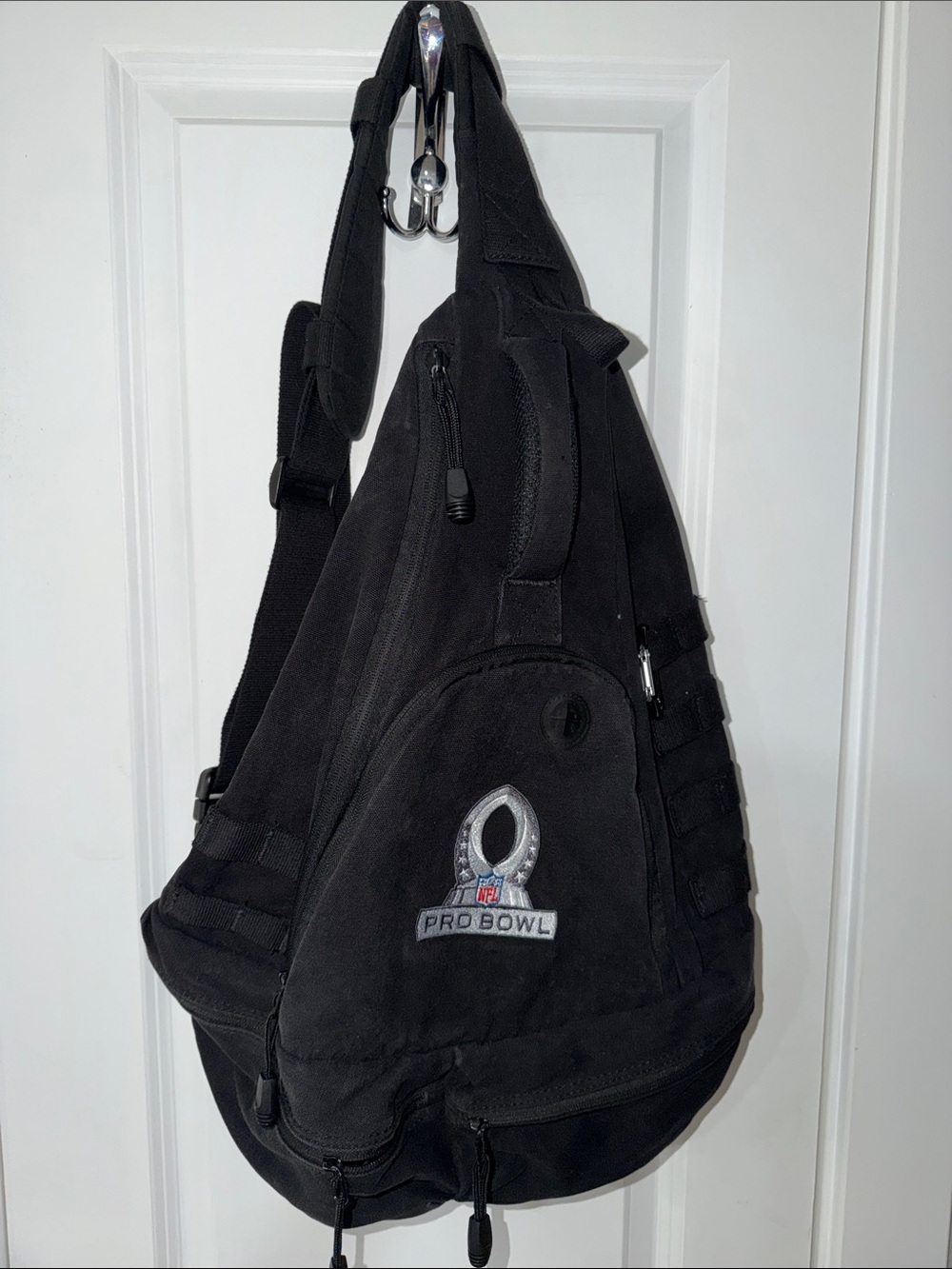 Black Sling Bag with Single-Shoulder Strap
